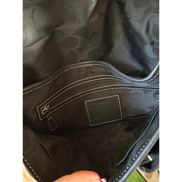 Vintage Y2K Coach 3653 Rare Black Leather Buckle Sufflette Soho Shoulder Bag - Picture 7 of 9